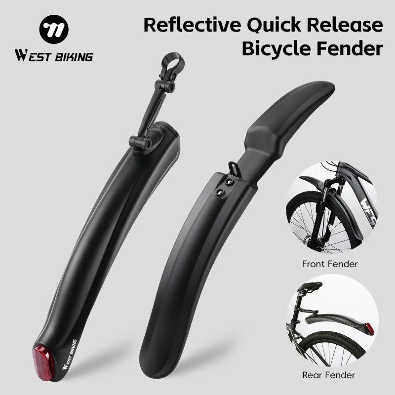 Bike Fender Set - WEST BIKING Reflective Bicycle Mudguard Quick