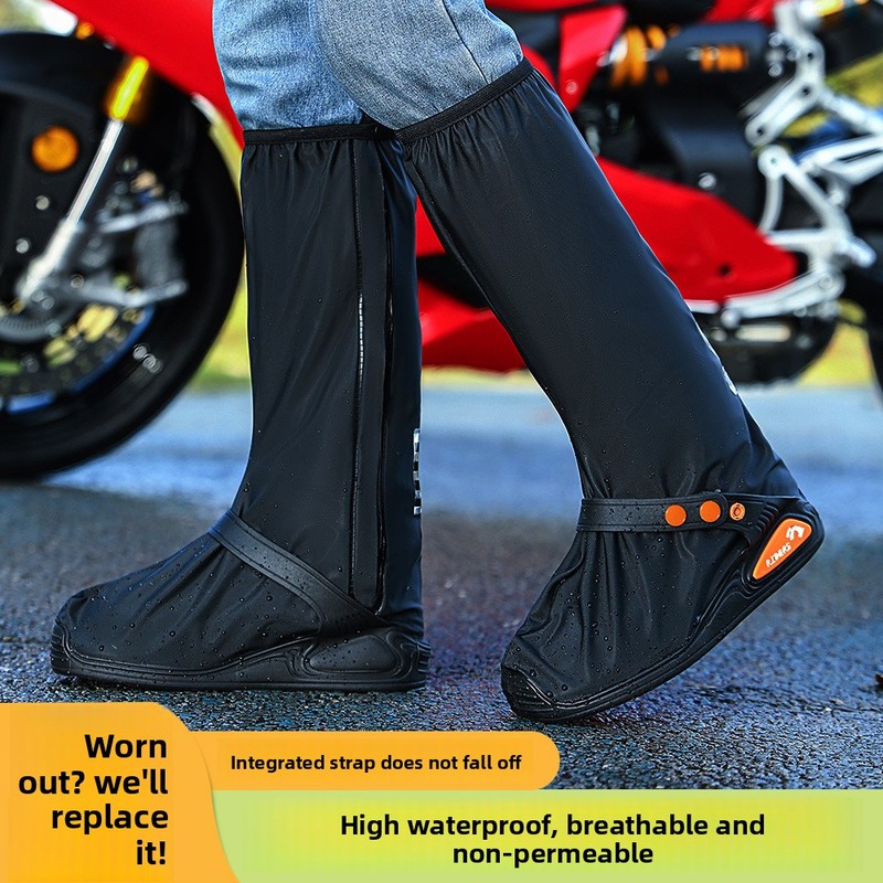 Cycling Shoe Covers - Men Women High‑Top Waterproof Overshoes, Thick