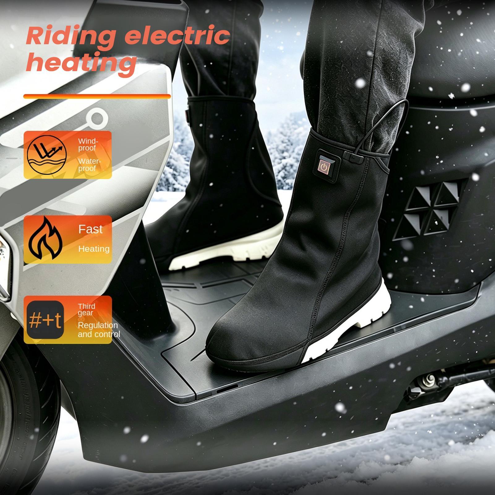 Cycling Shoe Covers - Heated Cycling Shoe Covers 3-Level Temperature