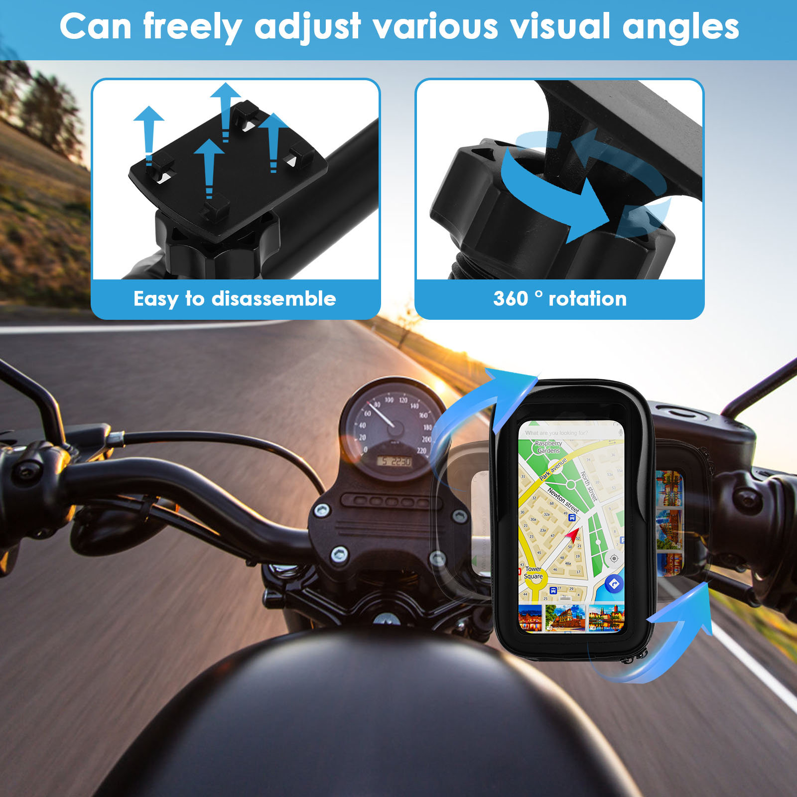 Motorcycle Bike Phone Holder B - đánh giá và giá Cycling Gear Organizer