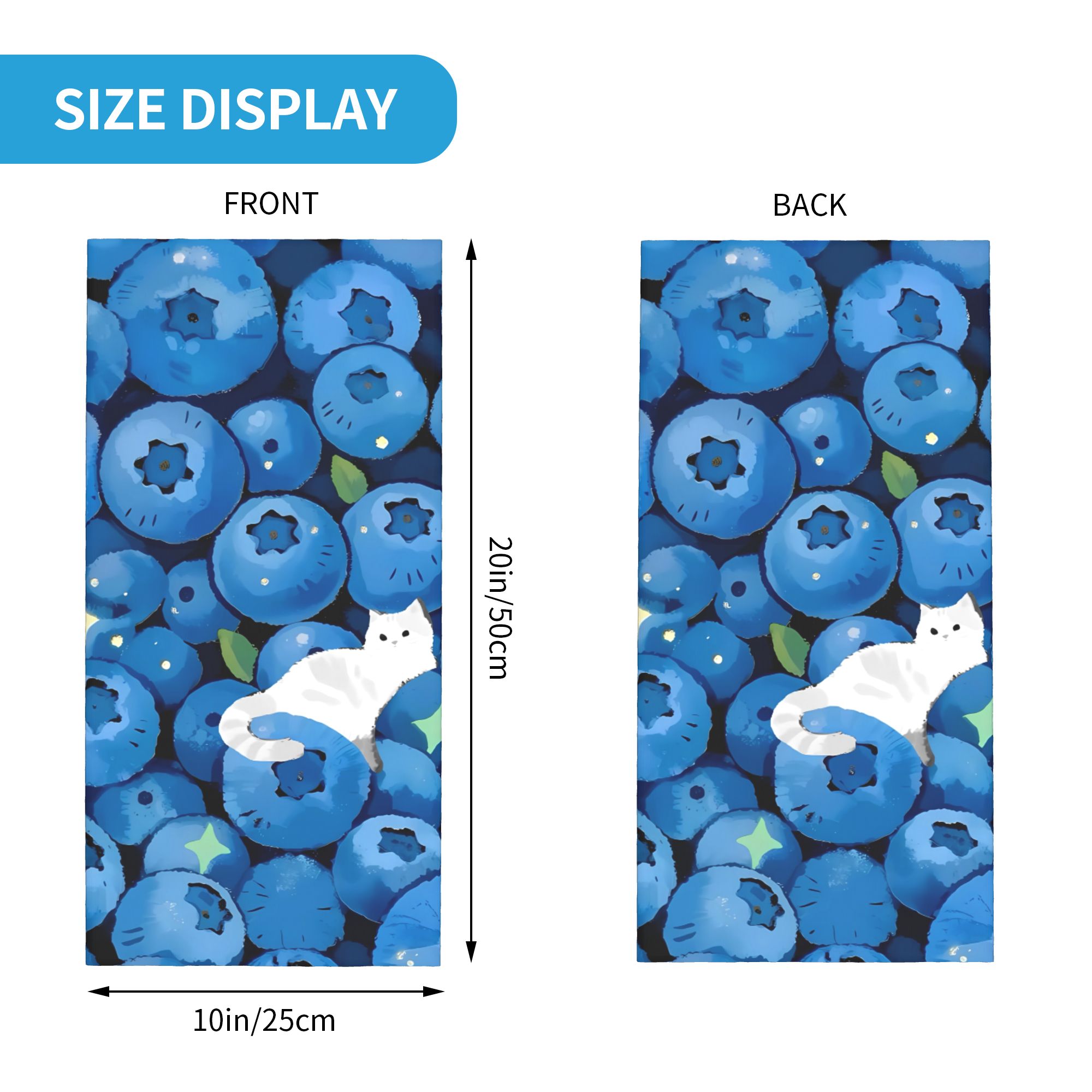 Fruit Print blueberry with whi - đánh giá và giá Cycling Face Mask